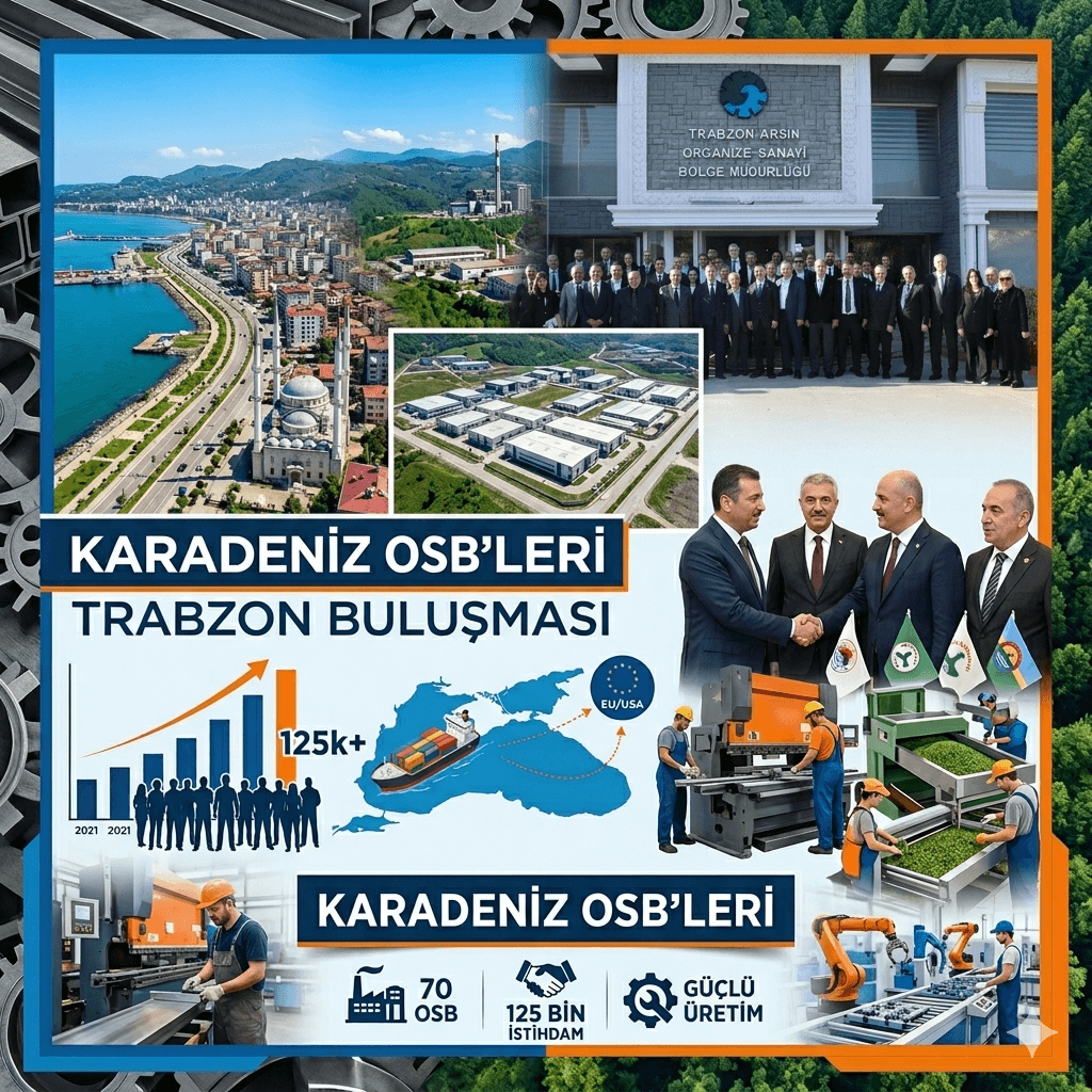 OSBÜK Karadeniz OSB’leri Trabzon’da Topladı: 70 OSB, 125 Bin İstihdam ve 35 Milyar TL’lik Yatırım Vurgusu
