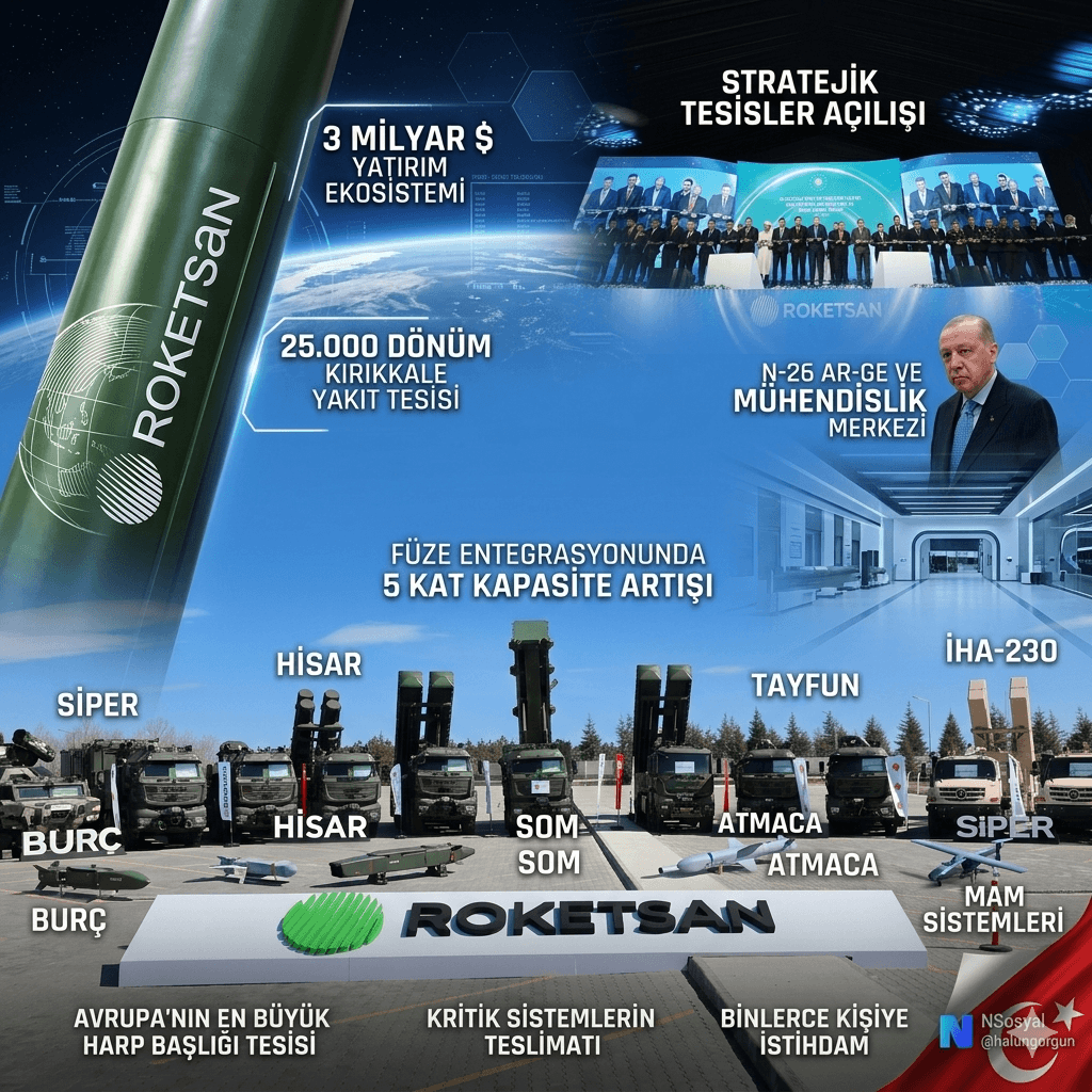 ROKETSAN’dan 3 Milyar Dolarlık Dev Hamle: Avrupa’nın En Büyük Tesisleri Açıldı, Üretim 5 Kat Artıyor!