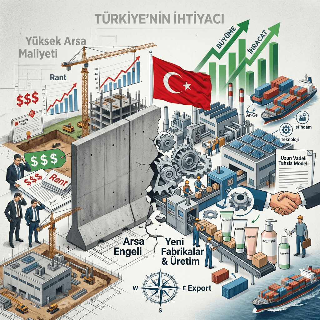 Sanayi Yatırımlarında Arsa Krizi Büyüyor: 350 Milyon TL’lik Maliyet Üretimi Zorluyor