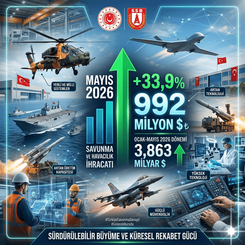 Savunma ve Havacılık İhracatı Mayısta Yüzde 33,9 Arttı! 5 Ayda 3,86 Milyar Dolarlık Rekor Performans