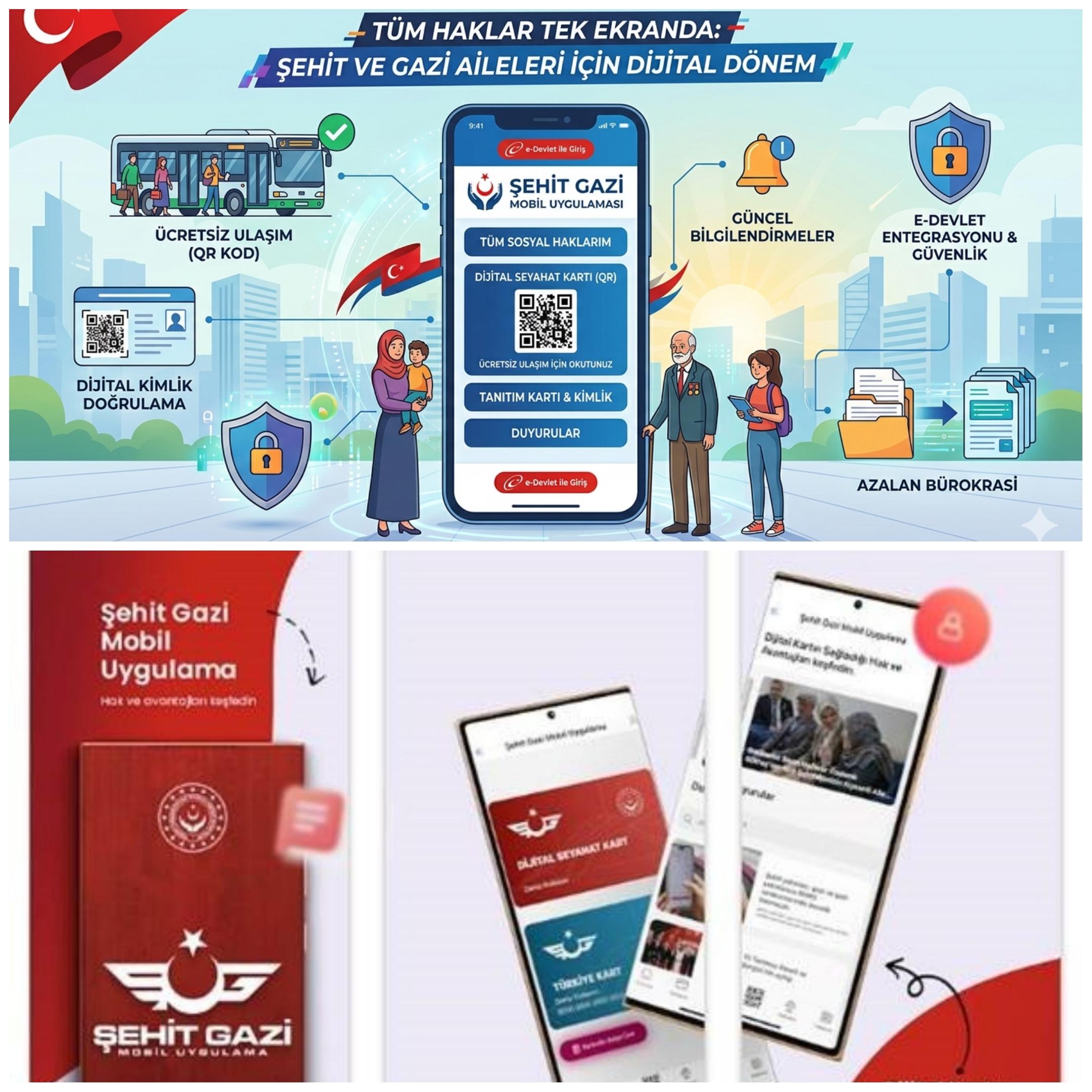 Şehit ve Gazilere Büyük Kolaylık: Tüm Haklar Tek Uygulamada, QR Kodla Ücretsiz Ulaşım Dönemi Başladı