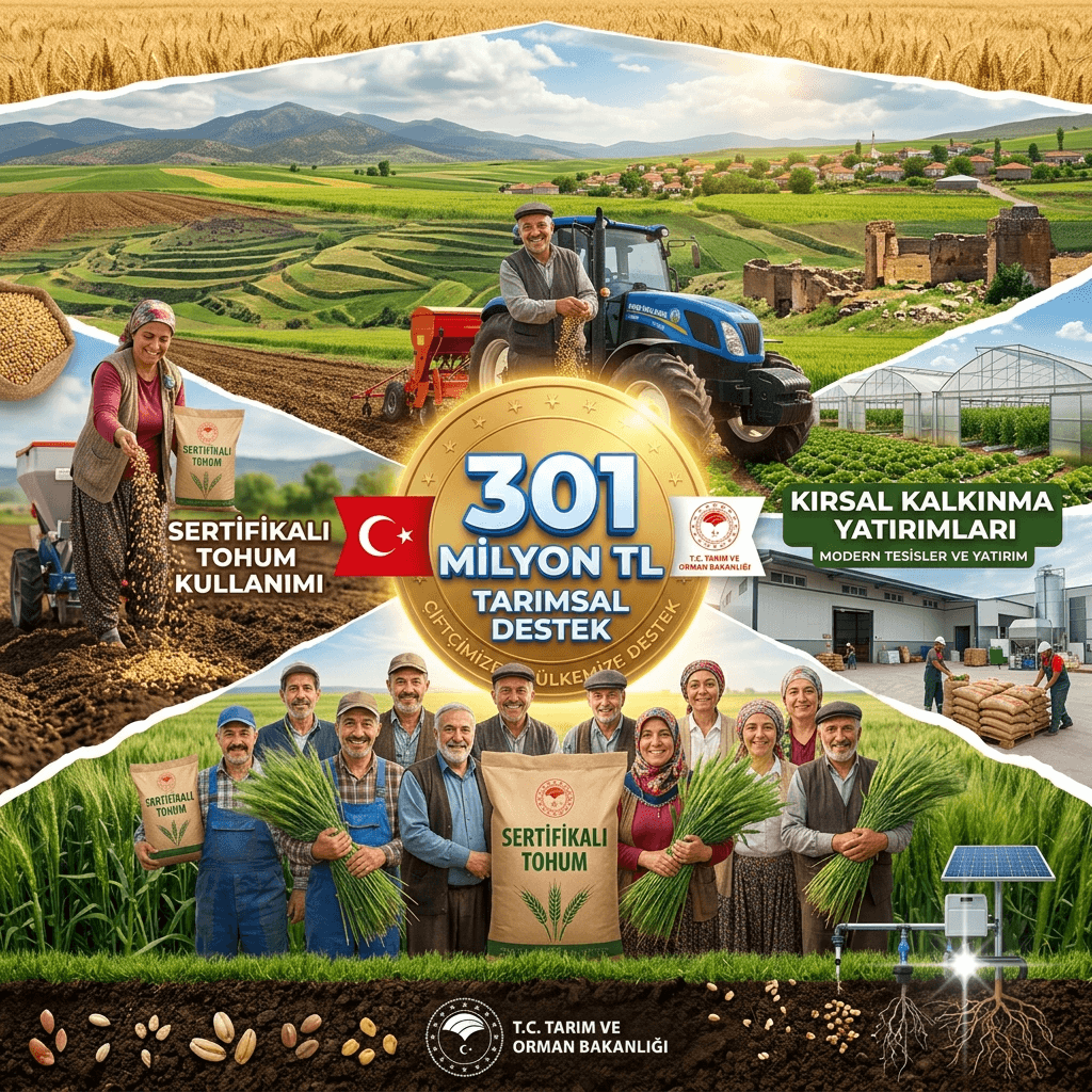 Bakan Yumaklı Duyurdu: 301 Milyon TL'lik Tarımsal Destek Ödemesi Çiftçilerin Hesaplarına Aktarılıyor