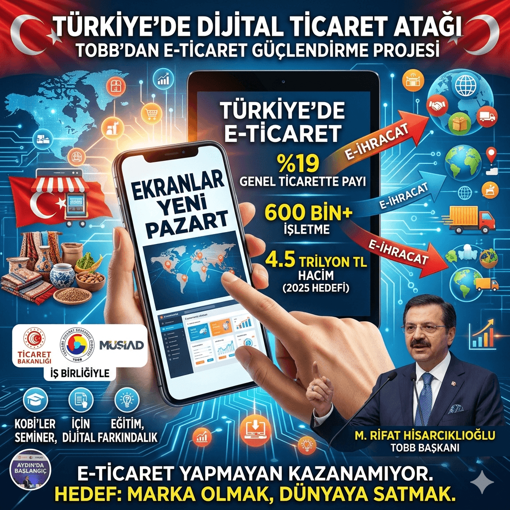 TOBB Başkanı Hisarcıklıoğlu: “E-Ticaret Yapmayan Kazanamıyor, Yeni Pazar Artık Ekranlar!