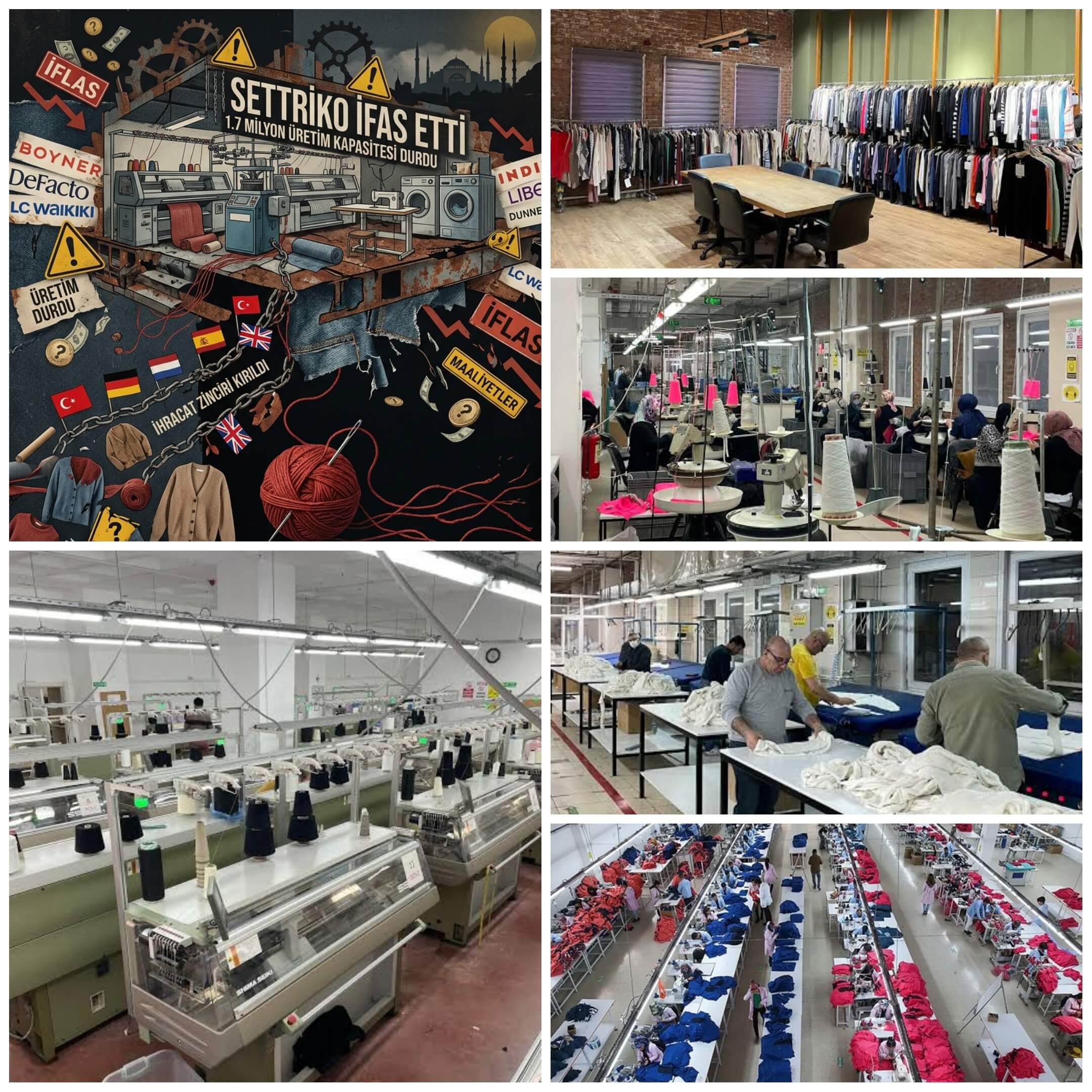 Türk Tekstil Devi Settriko İflas Etti: 1,7 Milyon Üretim Kapasiteli Tedarikçi Faaliyetlerini Durdurdu