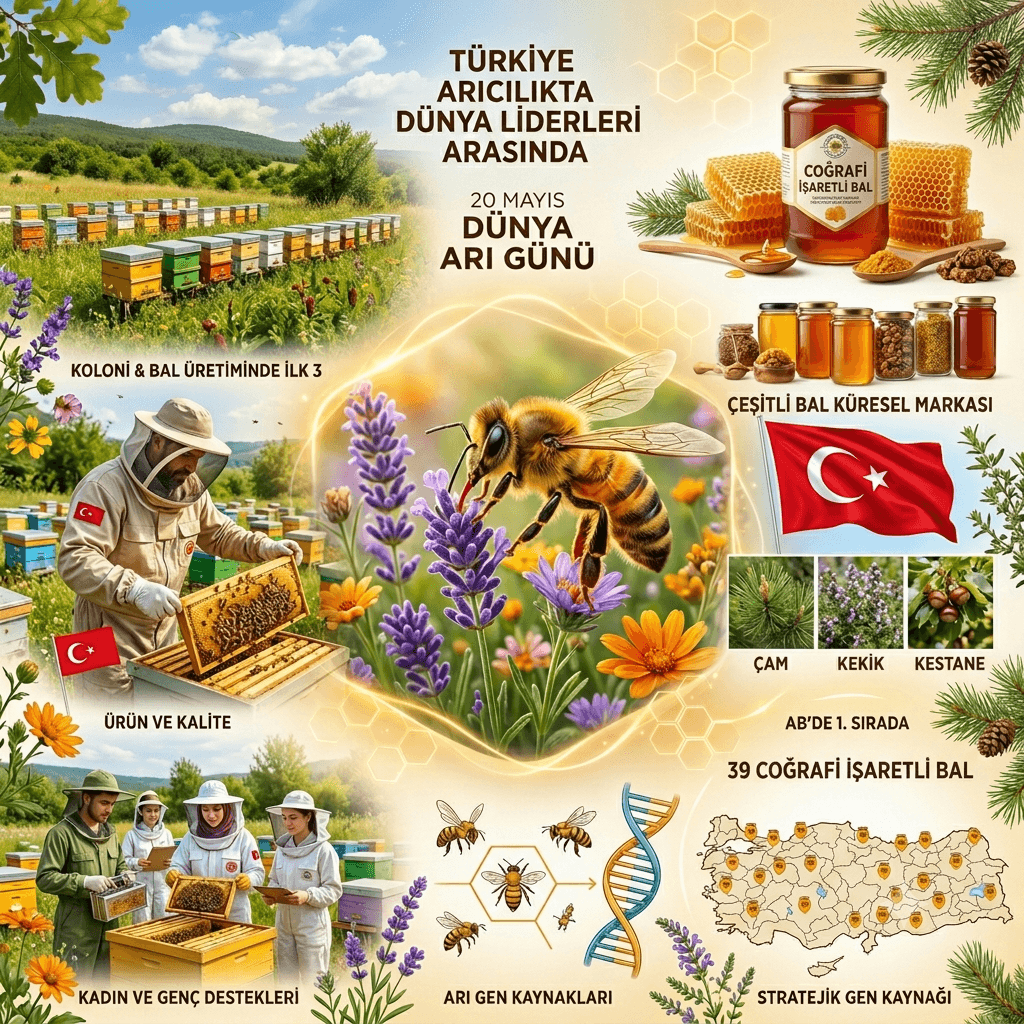 Türkiye Arıcılıkta Dünya Zirvesinde: Avrupa Birinciliği ve Bal Üretiminde İlk Üç Açıklandı