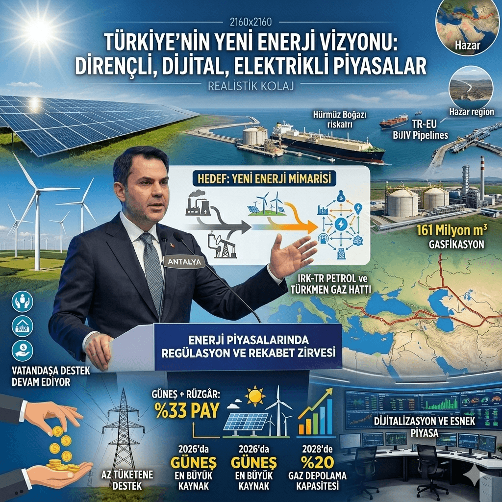 Türkiye Enerjide Yeni Döneme Giriyor: Bakan Bayraktar’dan “Yeni Enerji Mimarisi” ve Kritik Açıklamalar