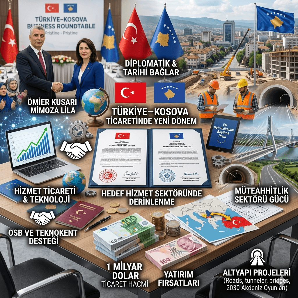 Türkiye–Kosova Ticaretinde Yeni Hedef: 1 Milyar Dolar Aşıldı, Hizmet Sektöründe Büyük Genişleme Geliyor