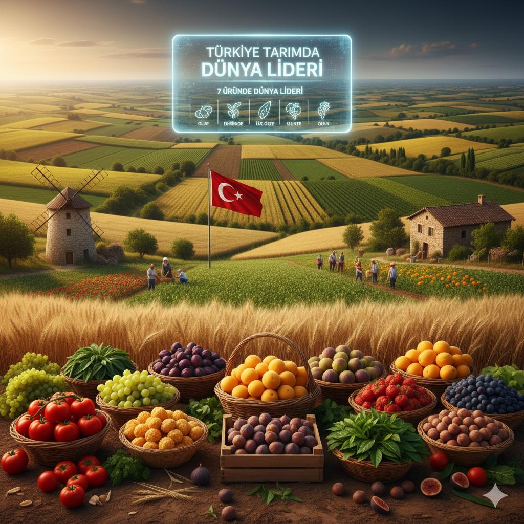 Türkiye Tarımda 7 Üründe Dünya Lideri, 22 Üründe İlk 3'te!