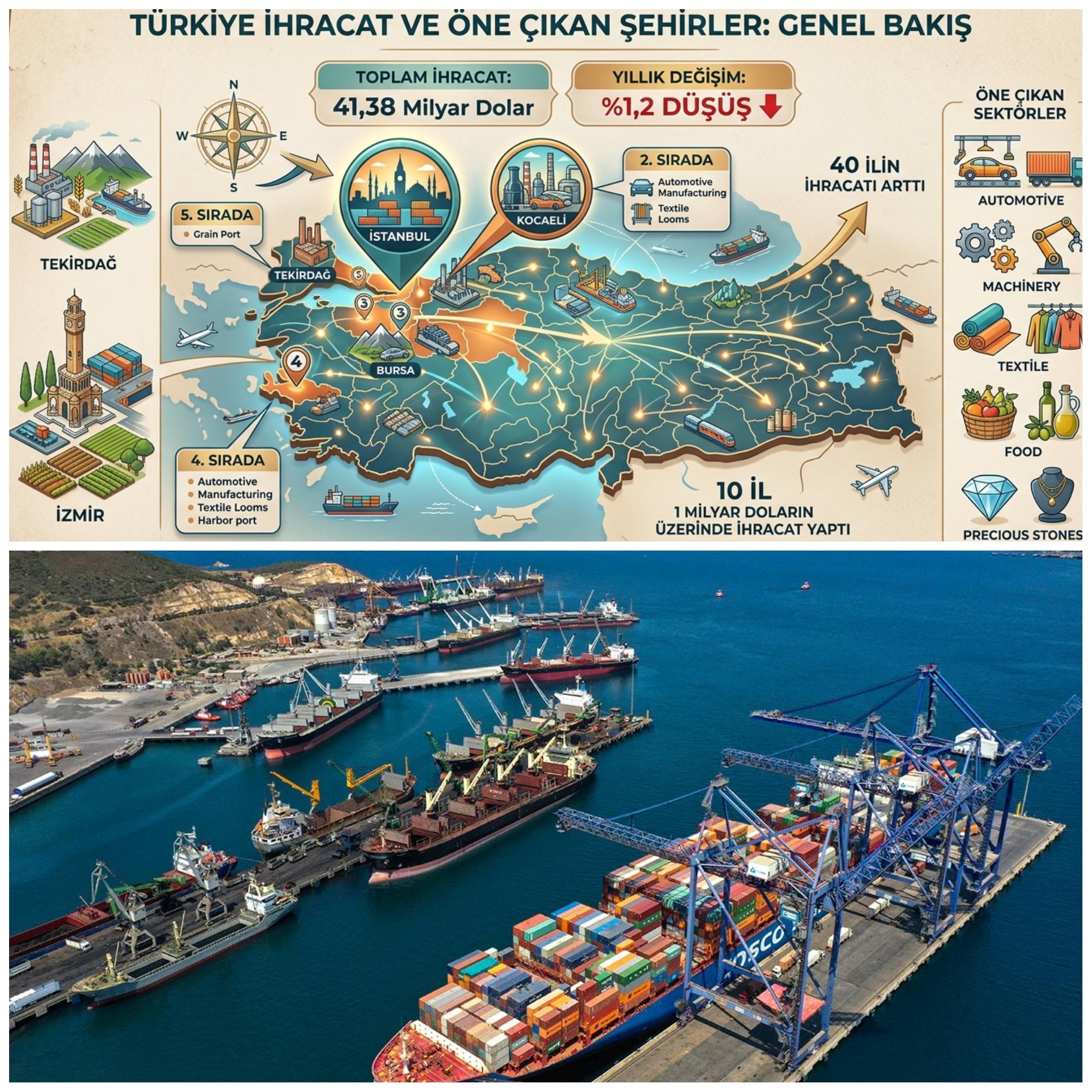 Türkiye’de 40 İl İhracatta Artış Gösterdi: Ocak-Şubat 2026 İhracatı 41,38 Milyar Dolar
