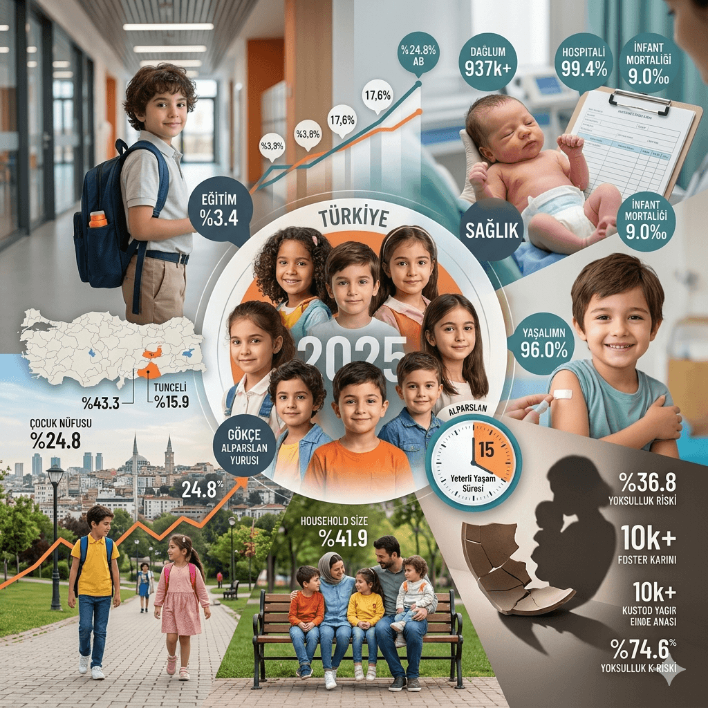 Türkiye’de Çocuk Nüfusu 2025: Oranlar Düştü, Sosyal Riskler ve Eğitim Verileri Dikkat Çekiyor