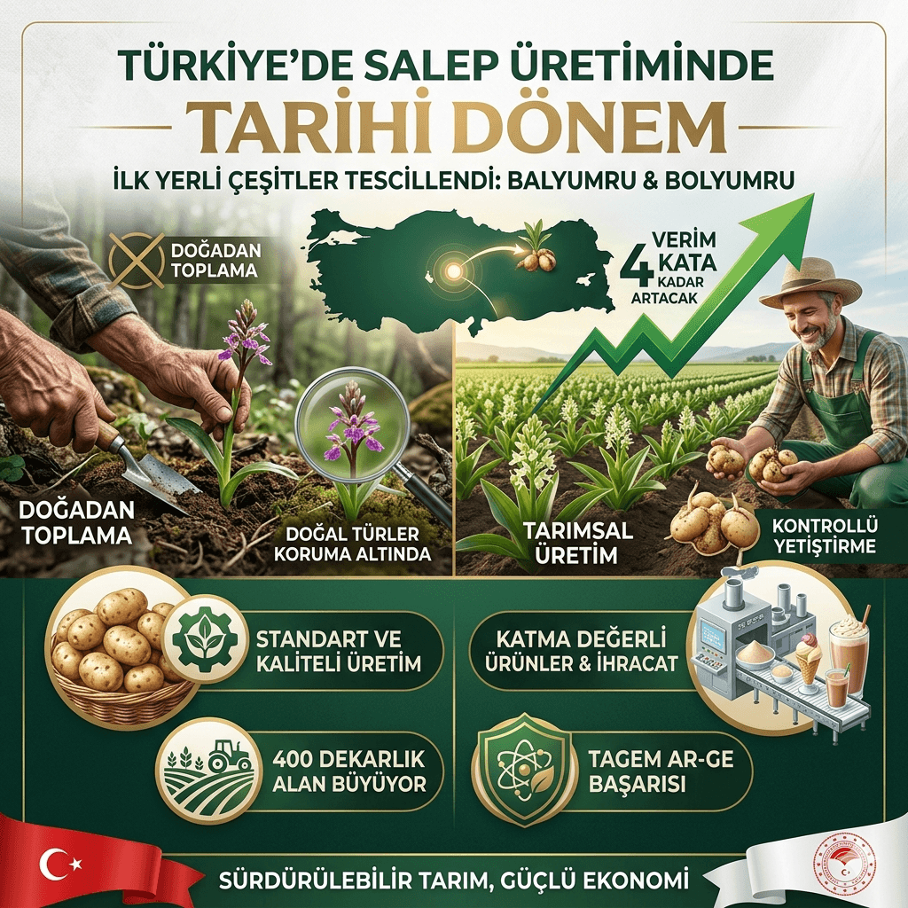 Türkiye’de Salep Üretiminde Devrim: İlk Yerli Çeşitler Tescillendi, Verim 4 Kat Artacak