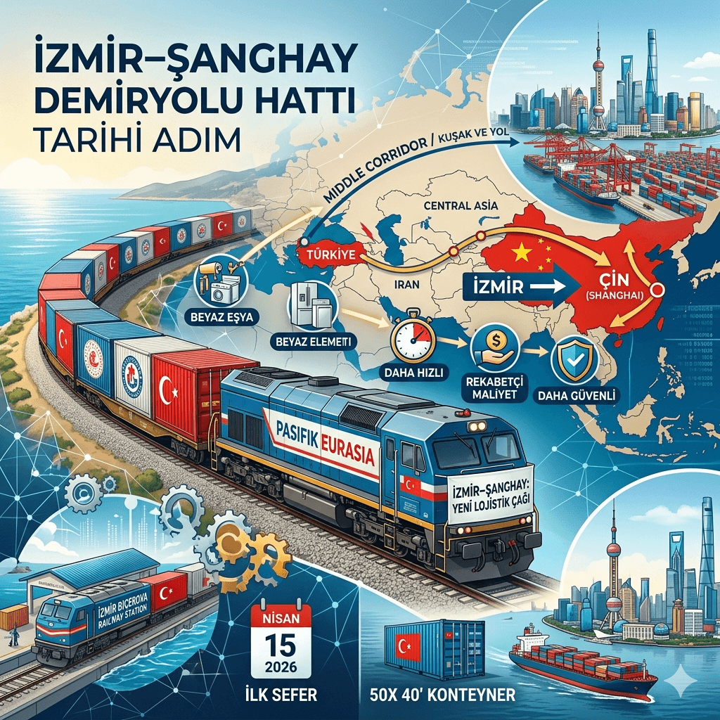 Türkiye’den Çin’e Direkt Hat Açıldı! İzmir–Şanghay Tren Seferiyle İhracatta Yeni Dönem Başlıyor